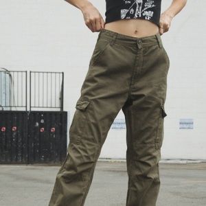 Brandy Melville Piper Worker Pants - Army Green